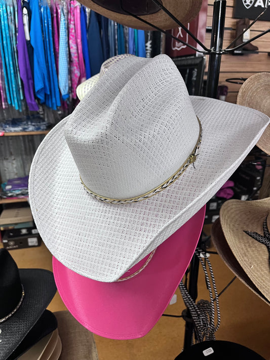 Tight Weave Cattleman -White