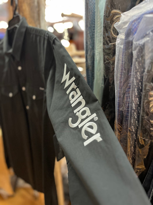WRANGLER Mens Logo Shirt Black