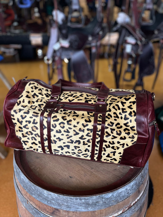 Leopard Print Weekender - Genuine Leather