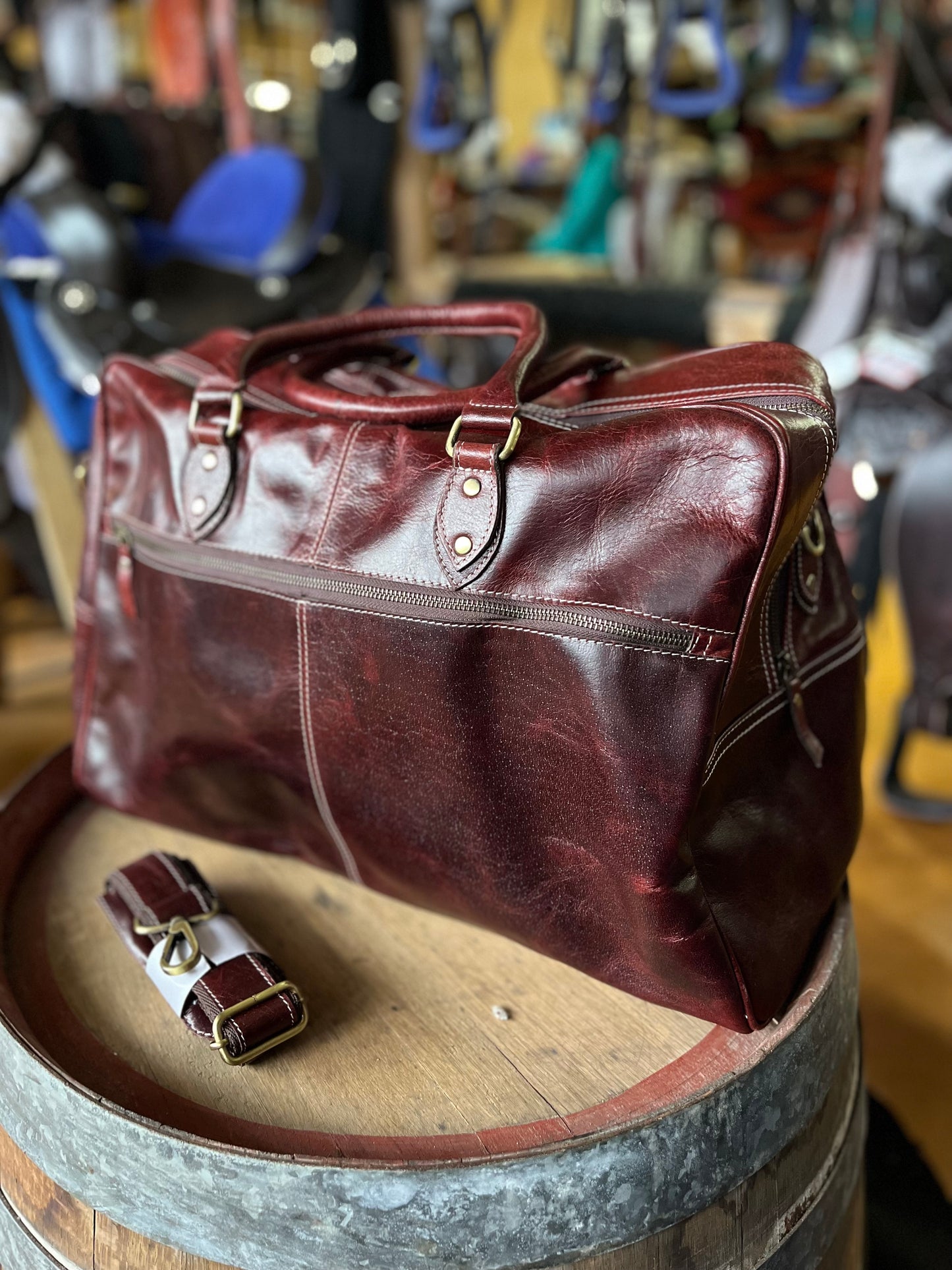Full Grain Leather Weekend Bag