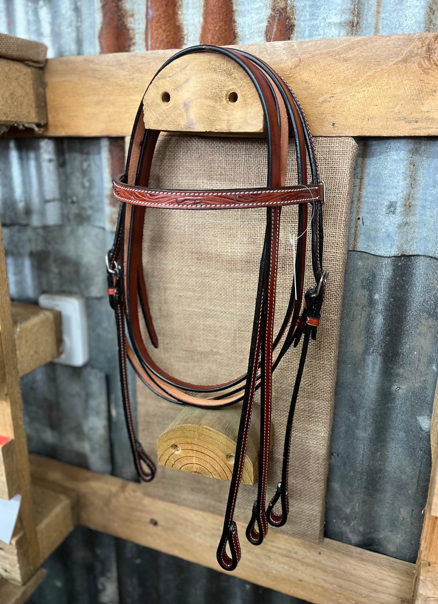 Tan Bridle With Split Reins