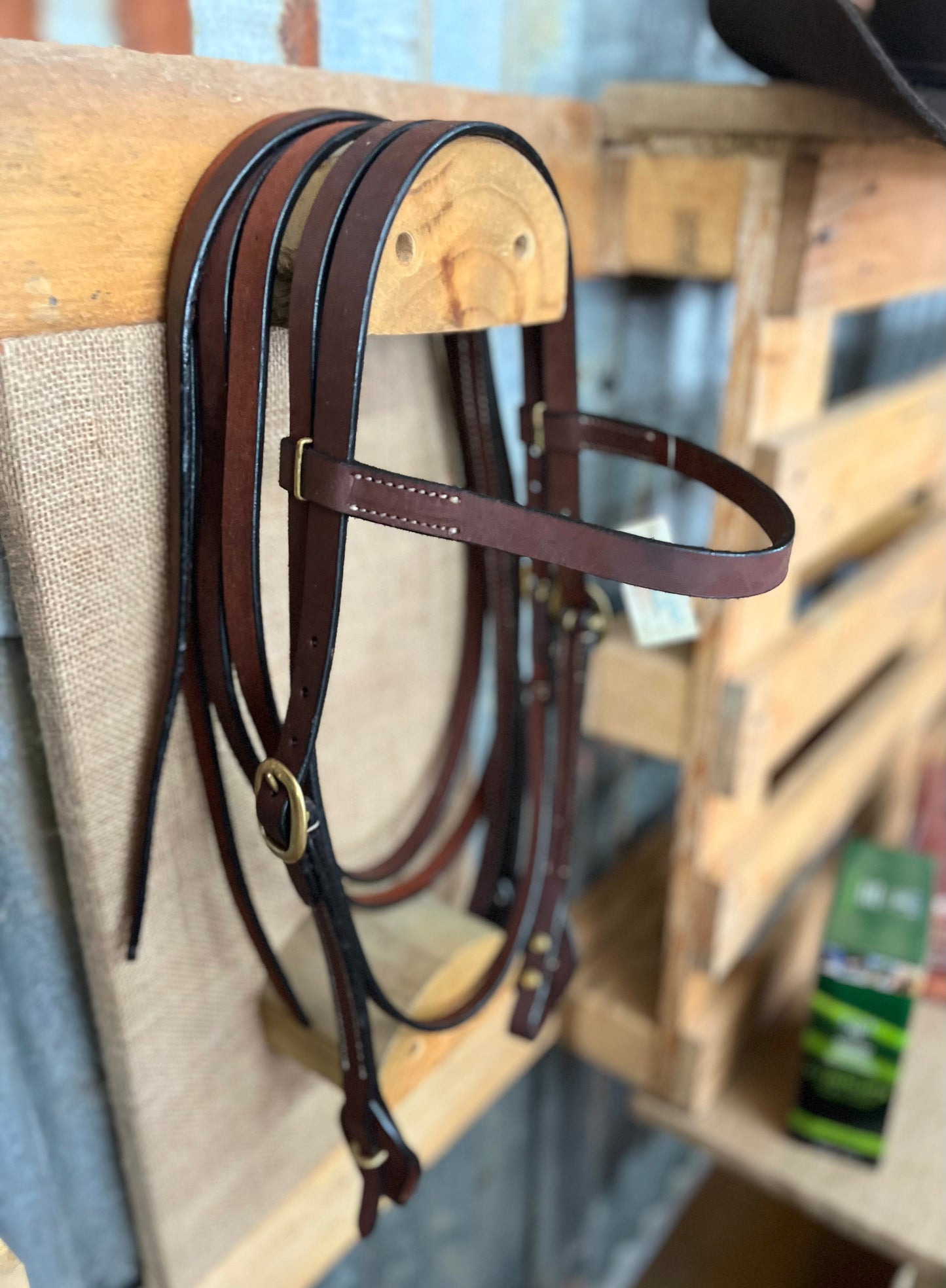 Oiled Brown Bridle With Split Reins