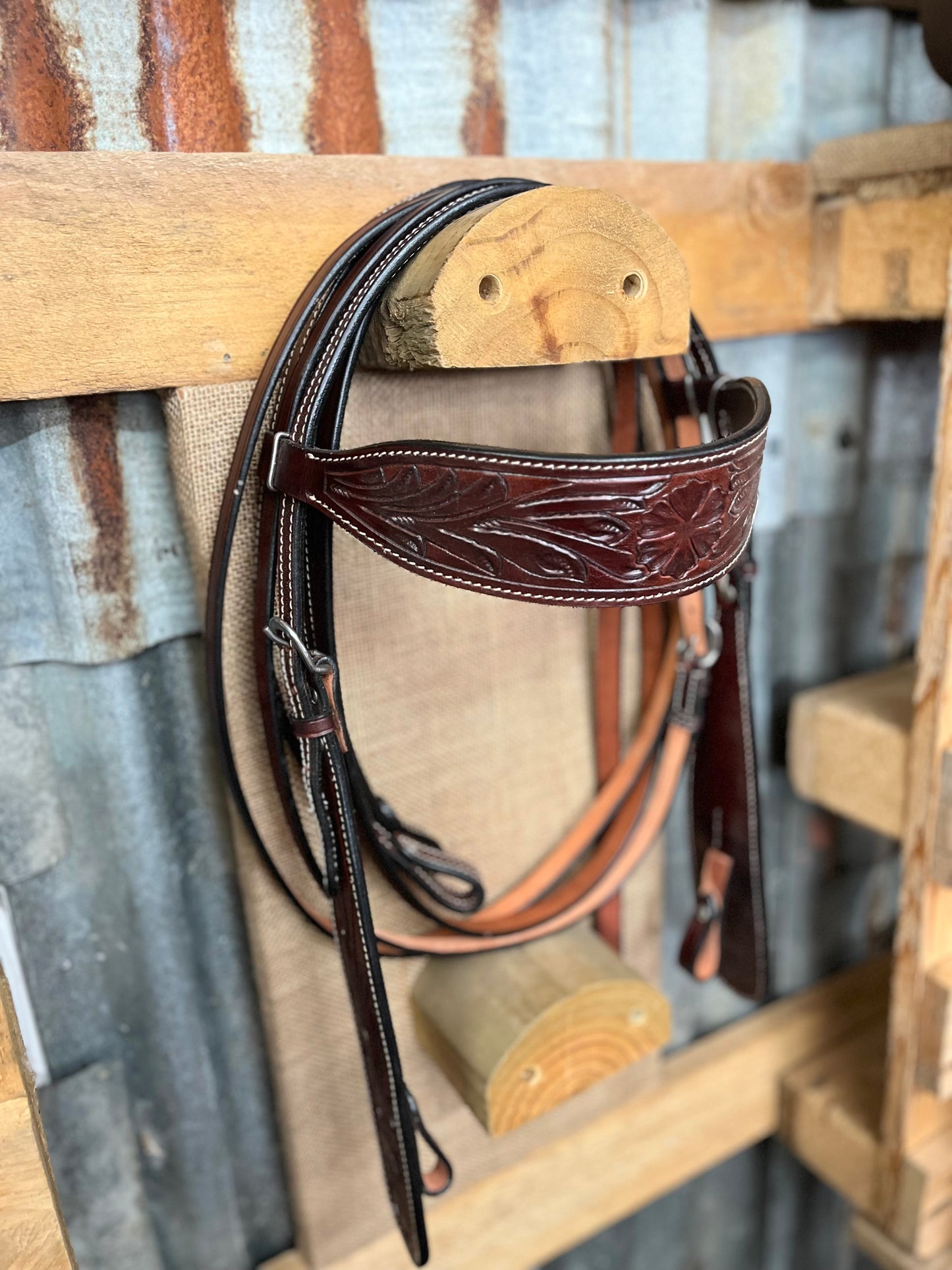 Dark Brown Bridle With Split Reins