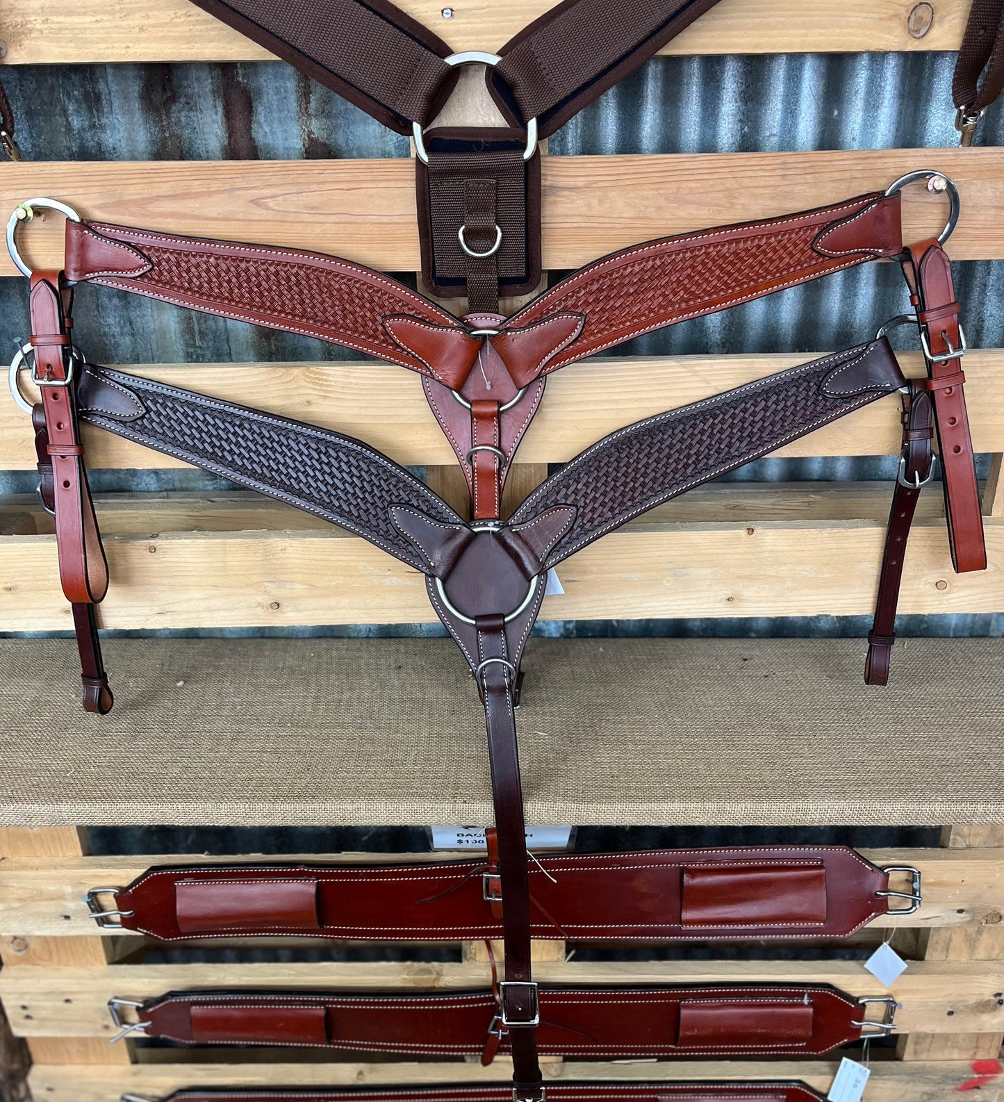 Breast Plate - Dark Brown Leather