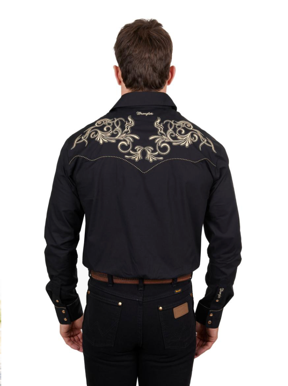 Men's Adam Embroidered Long Sleeve Shirt - Wrangler