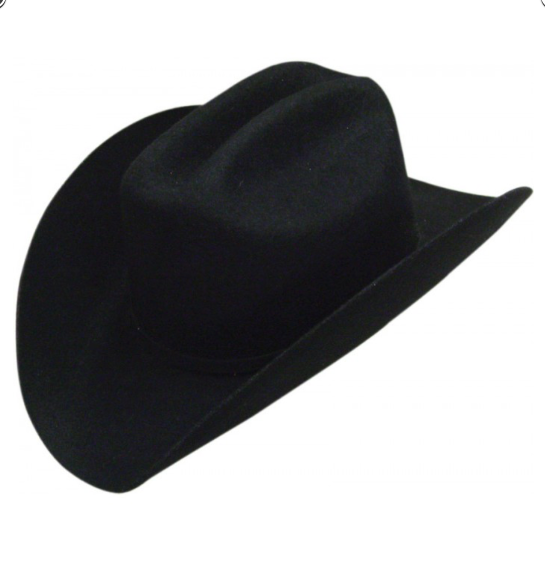 Felt Cattleman Taco Hat - Black
